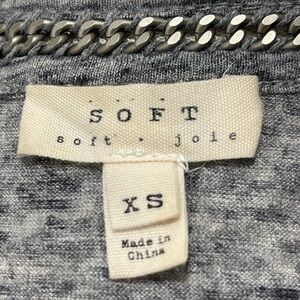 ***$5 FIND*** Soft Joie Heather Gray Knit Top with Chain Detail